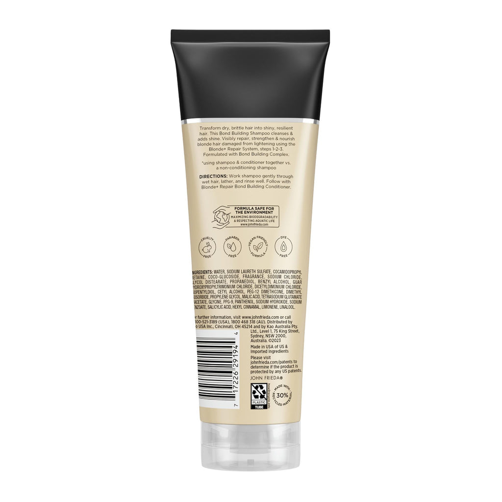 John Frieda Blonde+ Repair Bond-Building Shampoo – Damaged Blonde Hair