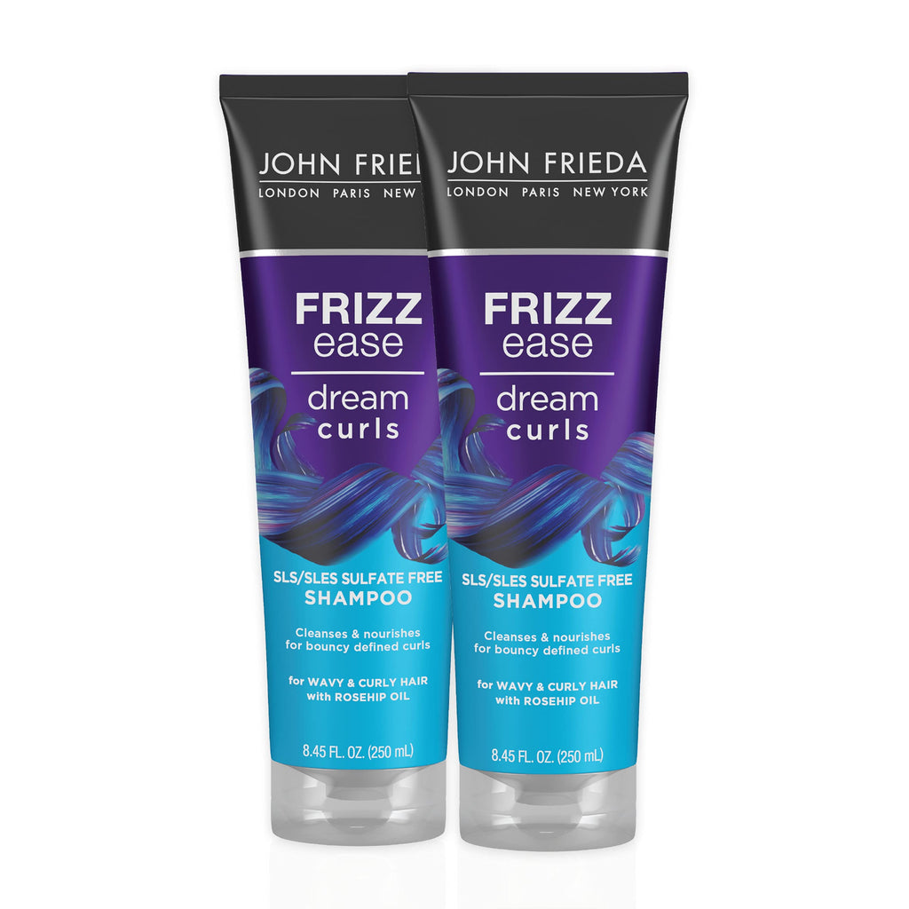 John Frieda Frizz Ease Dream Curls Shampoo – SLS/SLES Free for Curly Hair, 2 x 8.45 oz