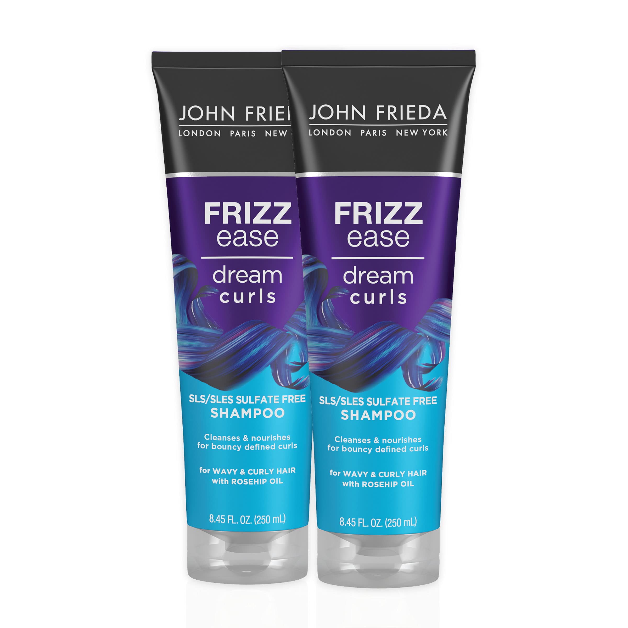 John Frieda Frizz Ease Dream Curls Shampoo – SLS/SLES Free for Curly Hair, 2 x 8.45 oz