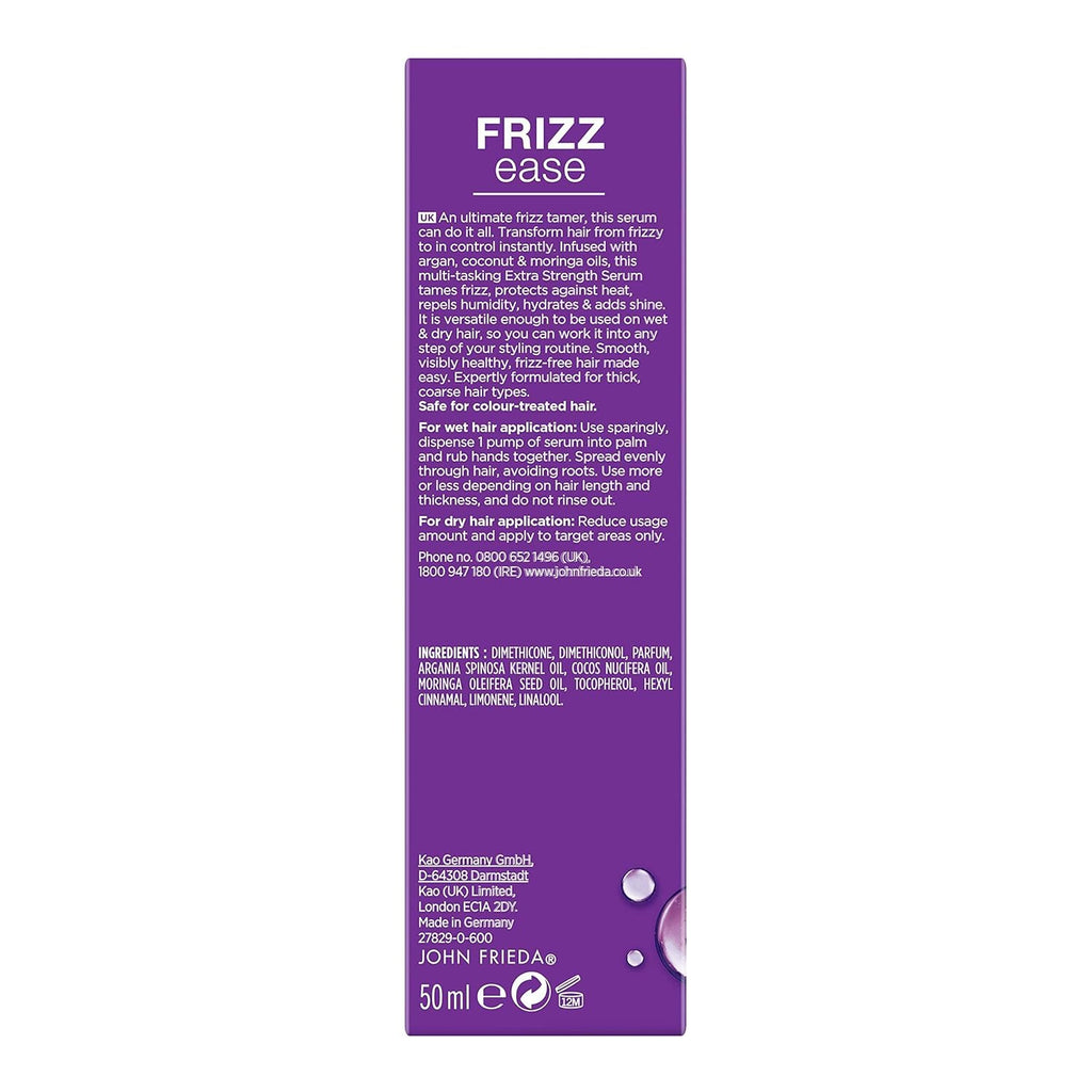 John Frieda Frizz-Ease Extra Strength 6-Effect Serum, 3 x 1.69 oz