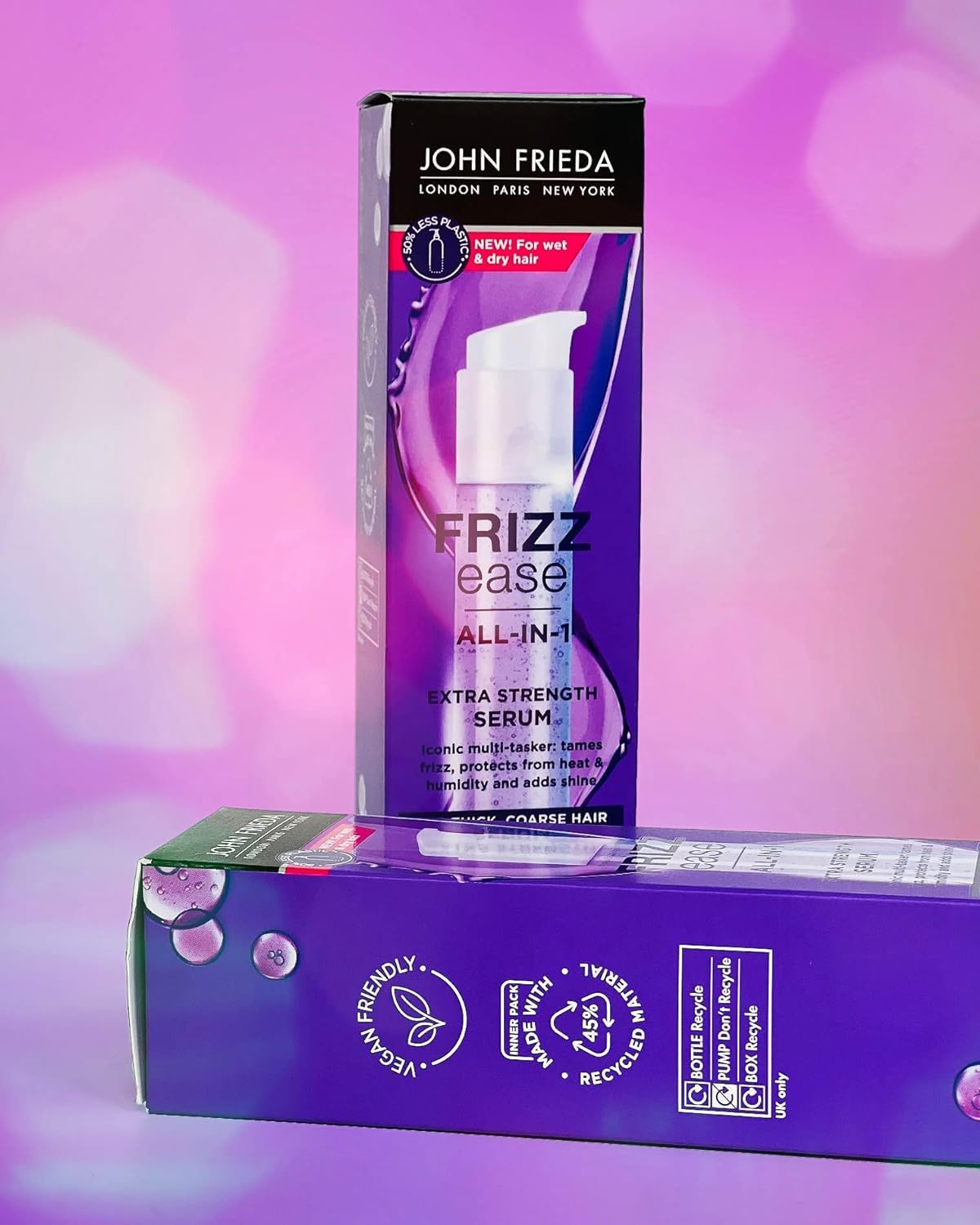 John Frieda Frizz-Ease Extra Strength 6-Effect Serum, 3 x 1.69 oz