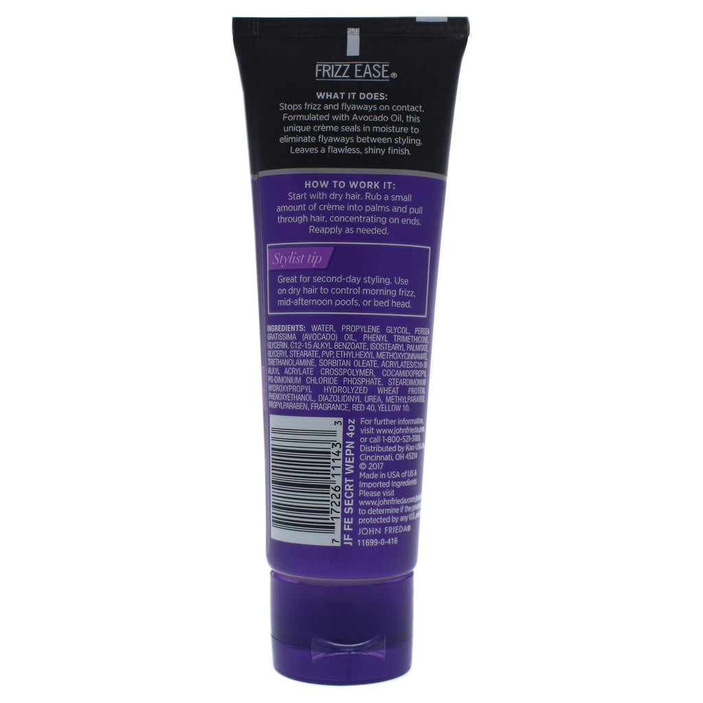 John Frieda Frizz-Ease Secret Weapon Flawless Finishing Creme – 4 oz, 3-Pack, Unisex
