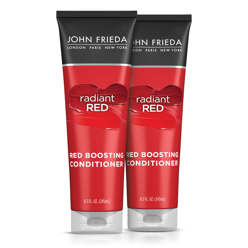 John Frieda Radiant Red Color-Boosting Conditioner — Hydrates and Enhances Red Tones (8.3 oz, Pack of 2)