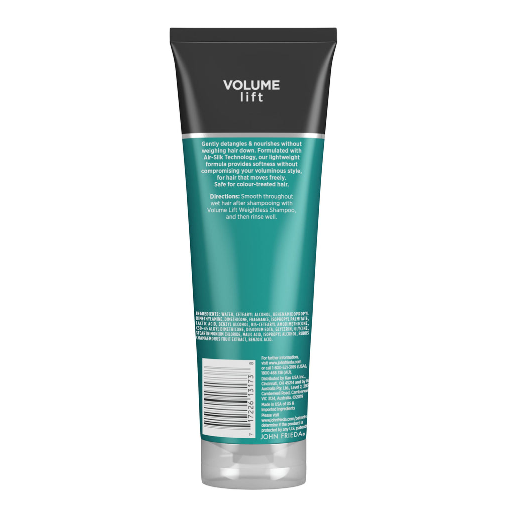John Frieda Volume Lift Weightless Conditioner – Air-Silk Volume, Color-Safe, 8.45 oz (Pack of 2)