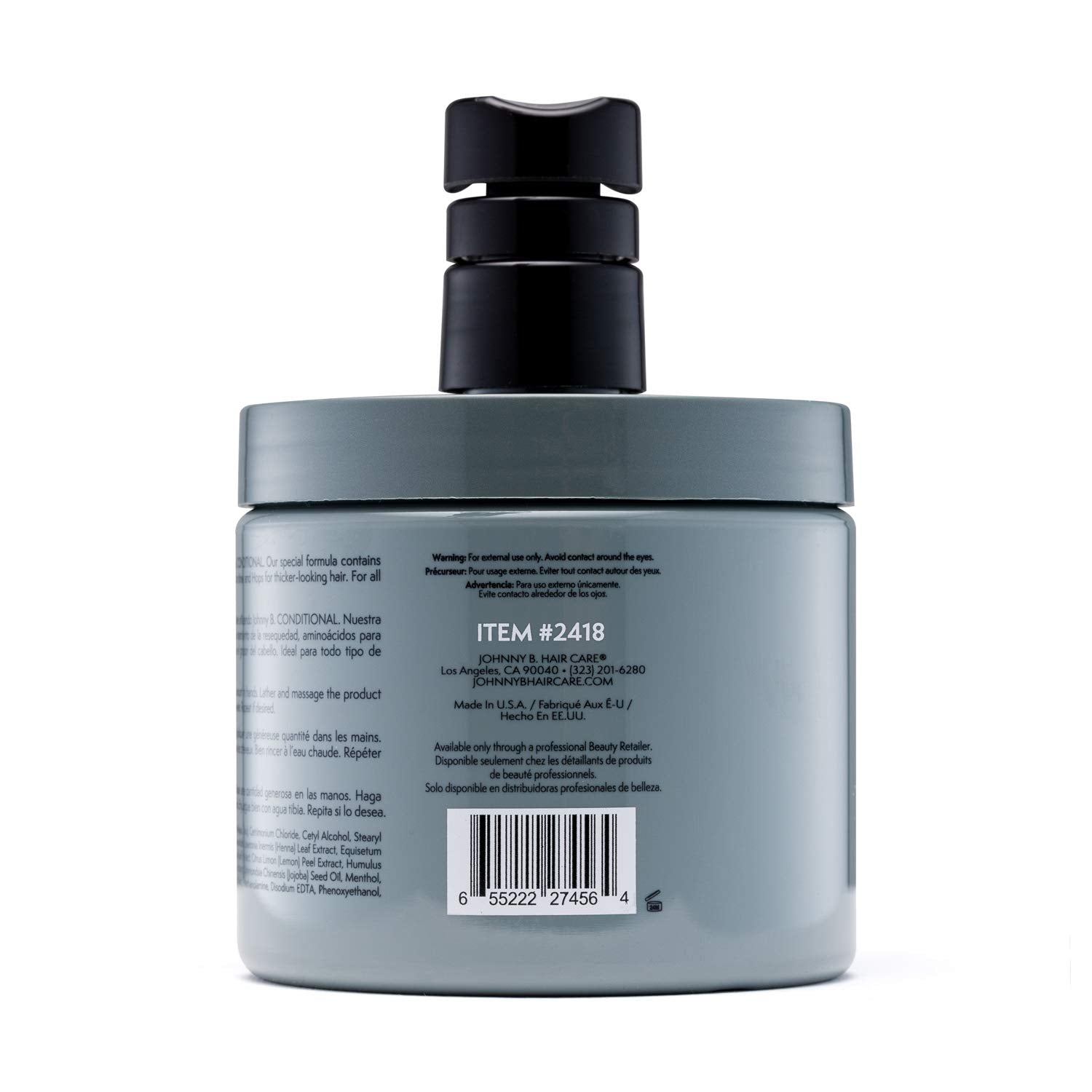 JOHNNY B. Conditional Conditioner 16 oz – Lightweight Hydration for Shine & Fuller-Looking Hair