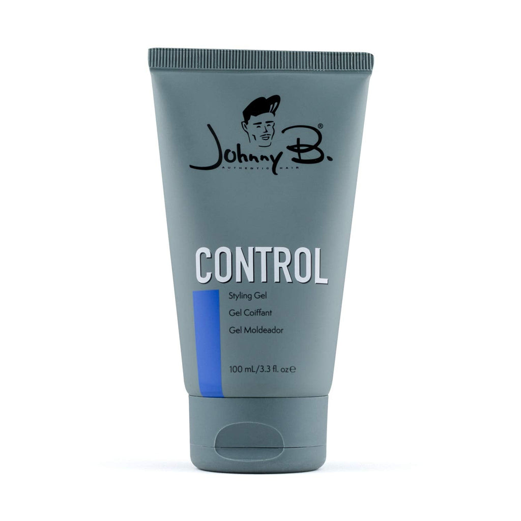 JOHNNY B. Control Alcohol-Free Hair Gel – Strong Hold for All Hair Types (3.3 oz)