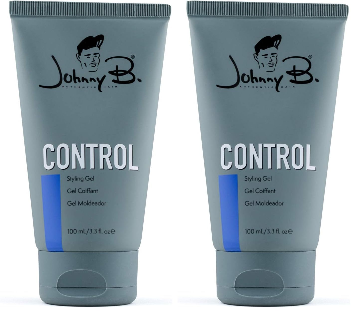 JOHNNY B. Control Alcohol-Free Hair Styling Gel – Strong Hold for All Hair Types | Pack of 2