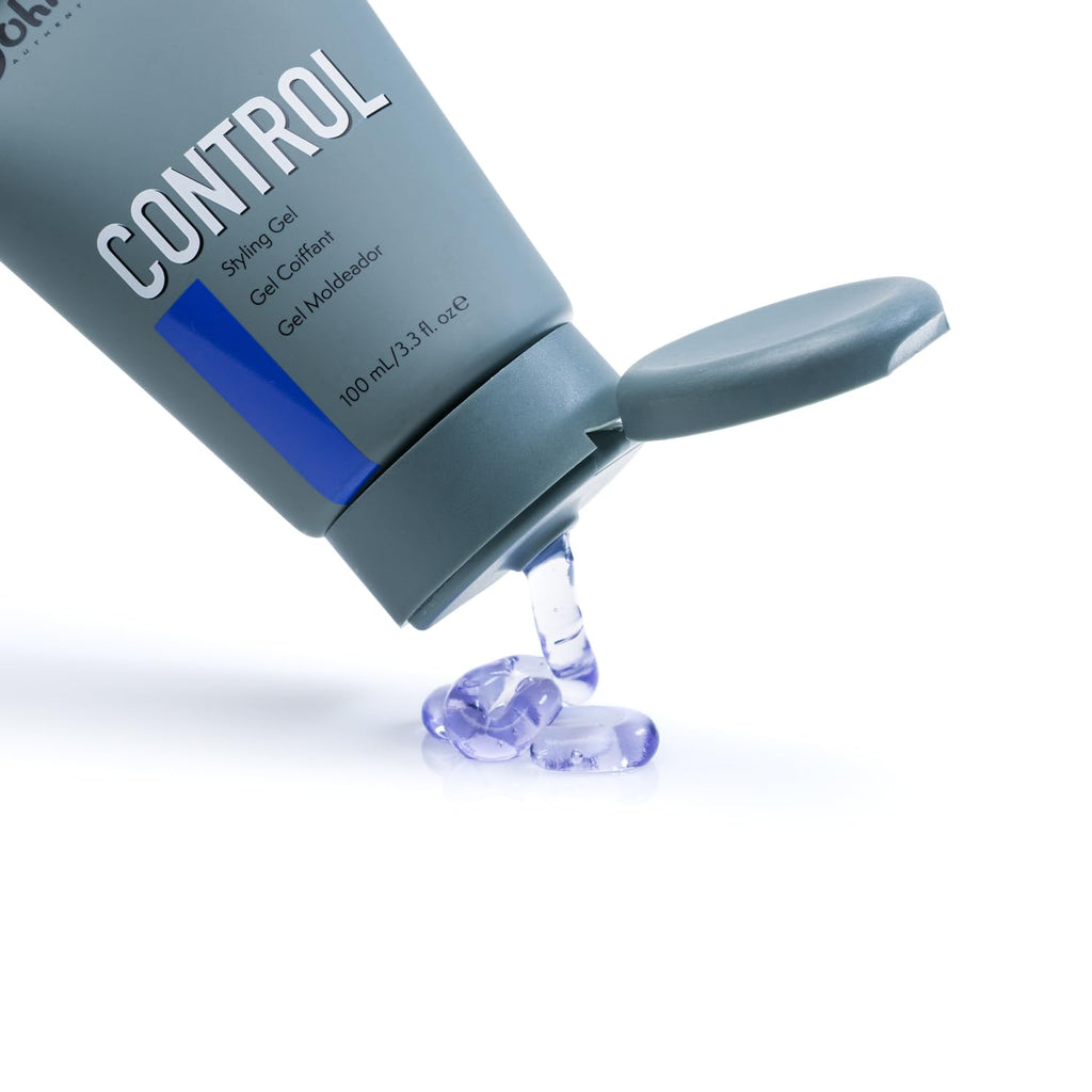 JOHNNY B. Control Alcohol-Free Hair Gel – Strong Hold for All Hair Types (3.3 oz)