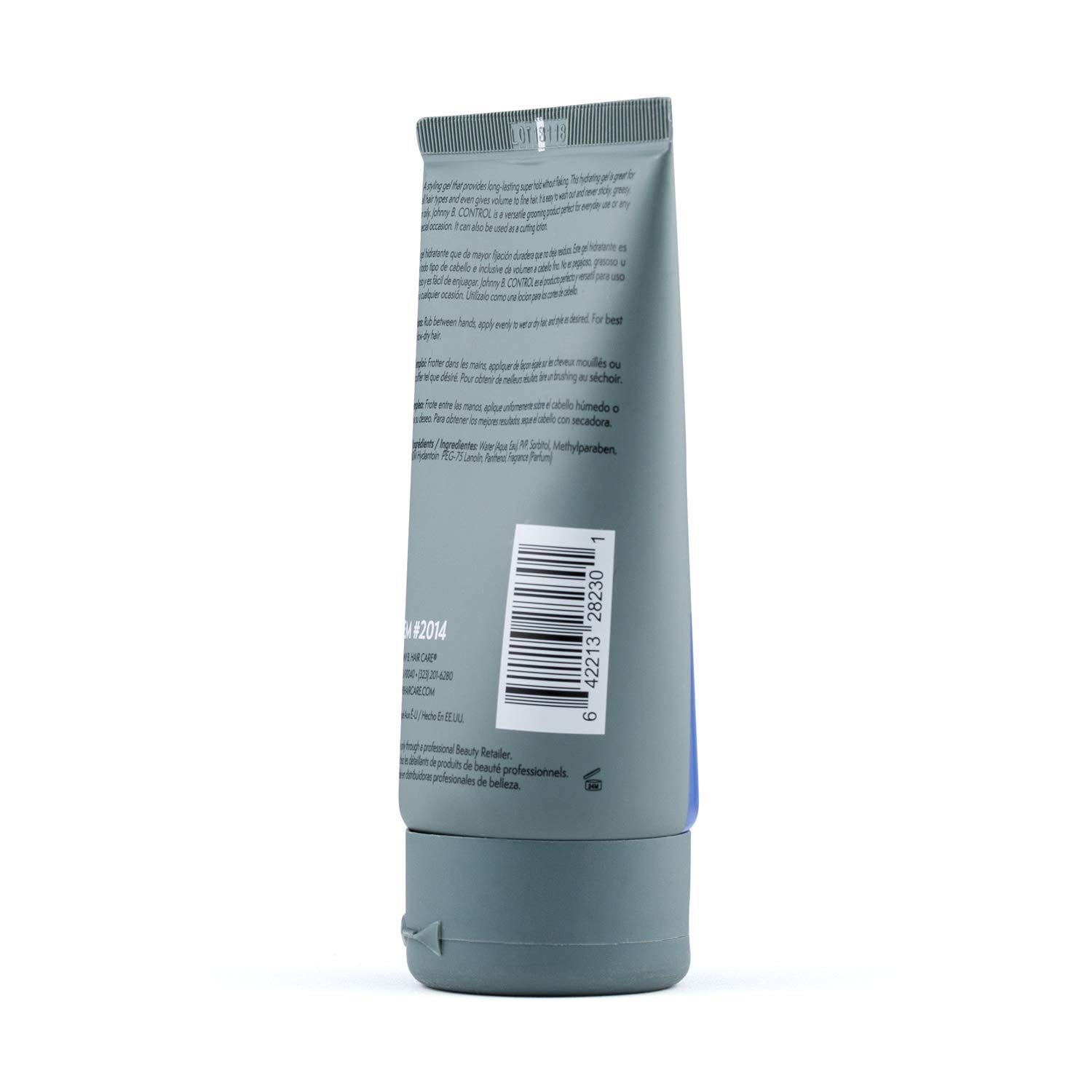 JOHNNY B. Control Alcohol-Free Hair Styling Gel – Strong Hold for All Hair Types | Pack of 2
