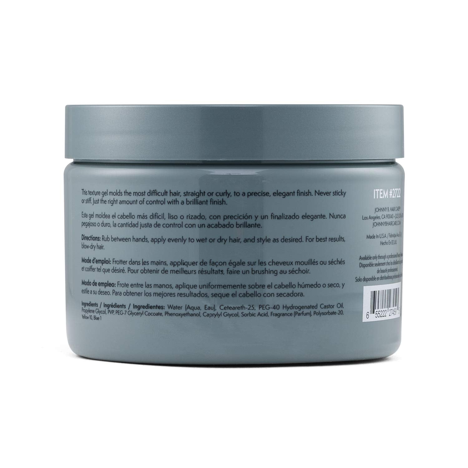 JOHNNY B. Dope Texture Gel 12 oz. – Half Gel, Half Pomade for Flexible Hold