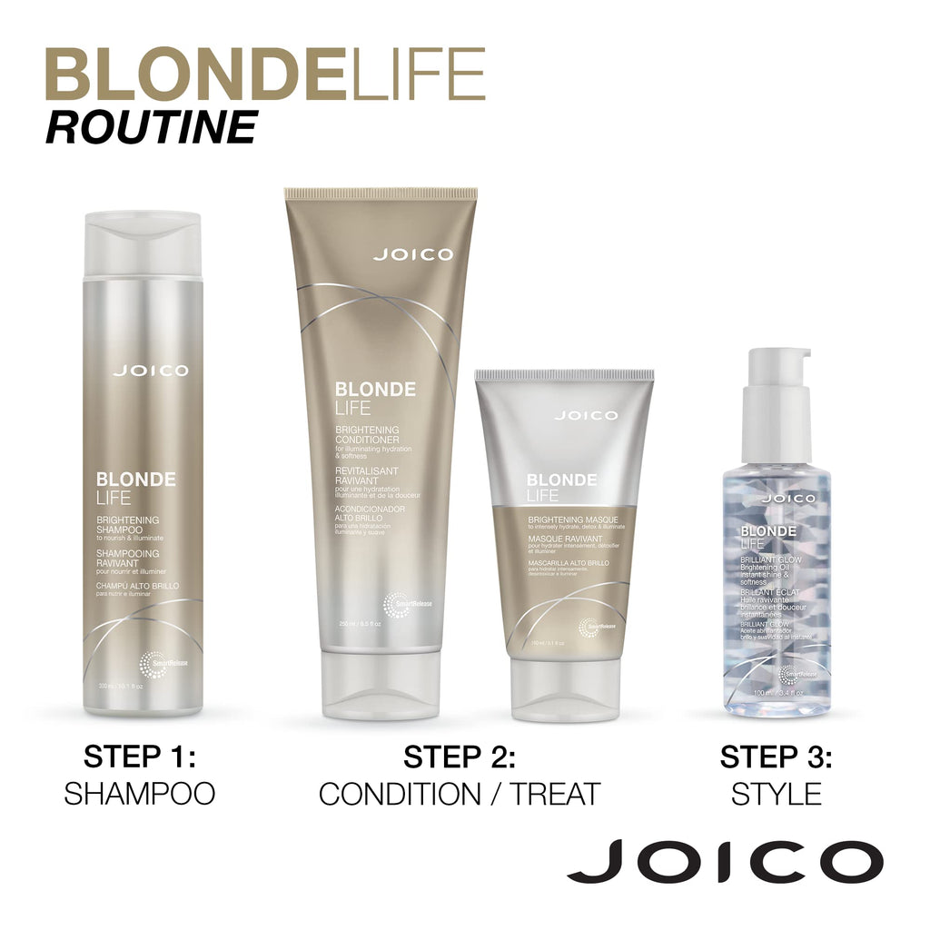 Joico Blonde Life Brightening Shampoo & Conditioner Set | Sulfate-Free Blonde Care