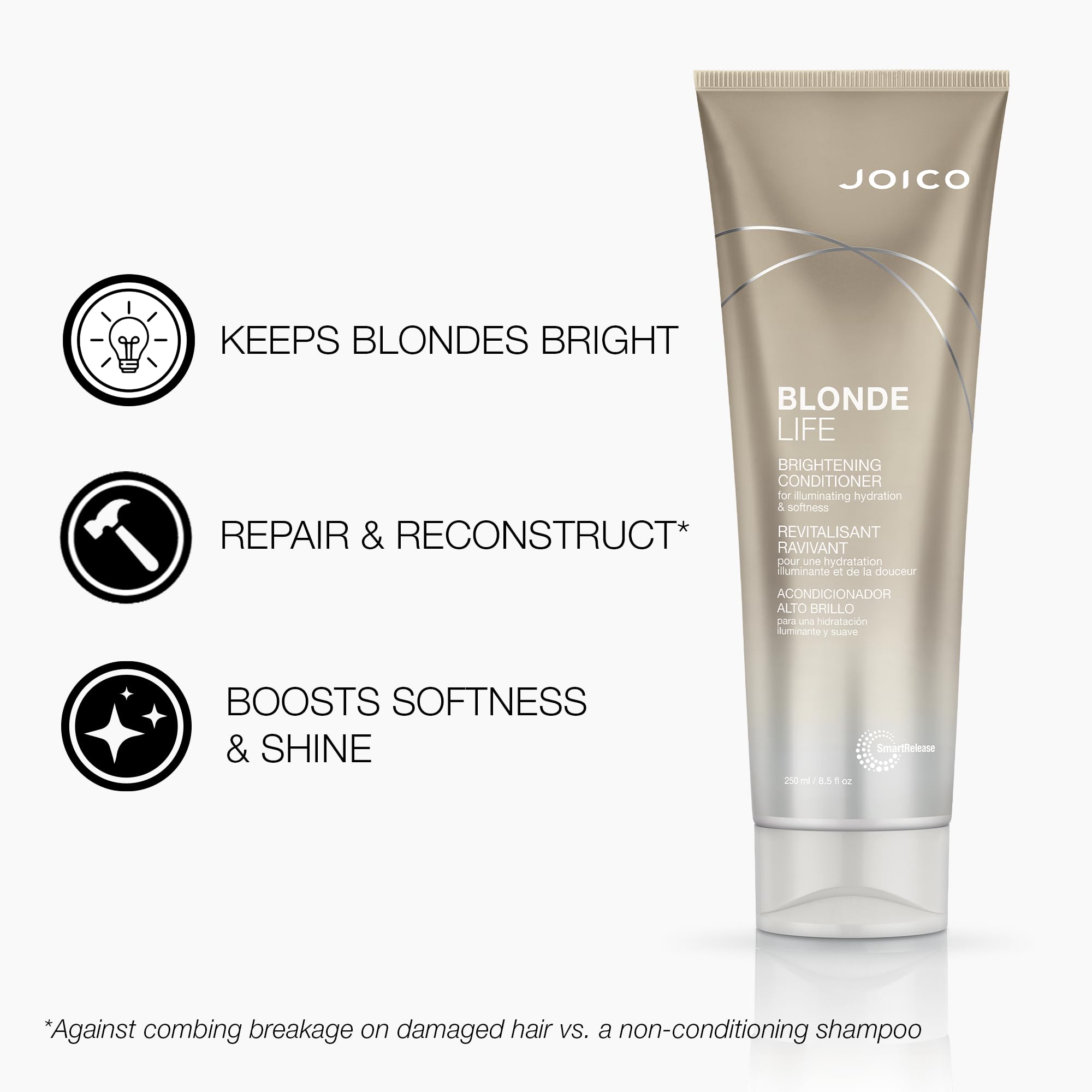 Joico Blonde Life Brightening Shampoo & Conditioner Set | Sulfate-Free Blonde Care