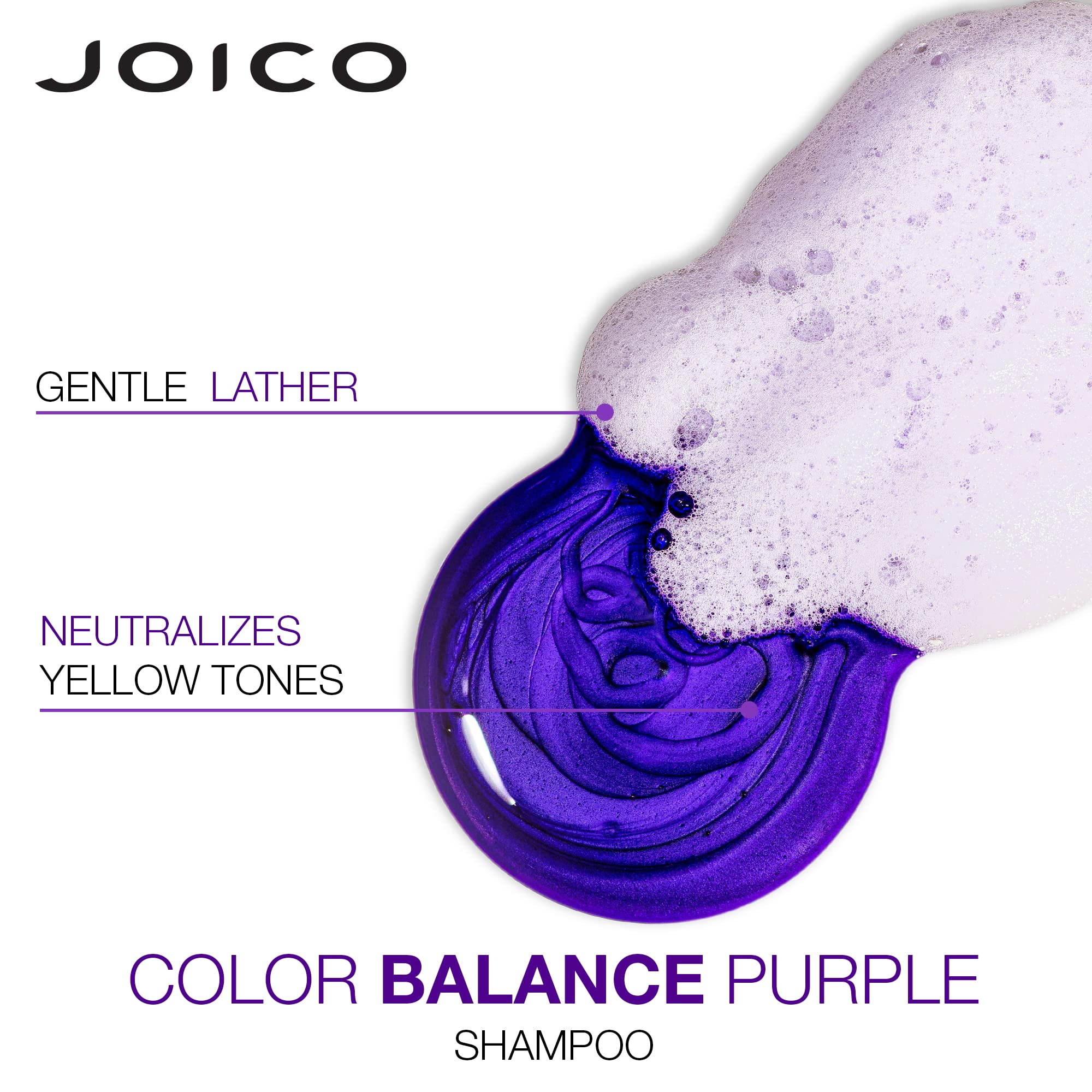 Joico Color Balance Purple Shampoo & Conditioner Set – Eliminate Brassy Tones for Cool Blonde or Gray Hair