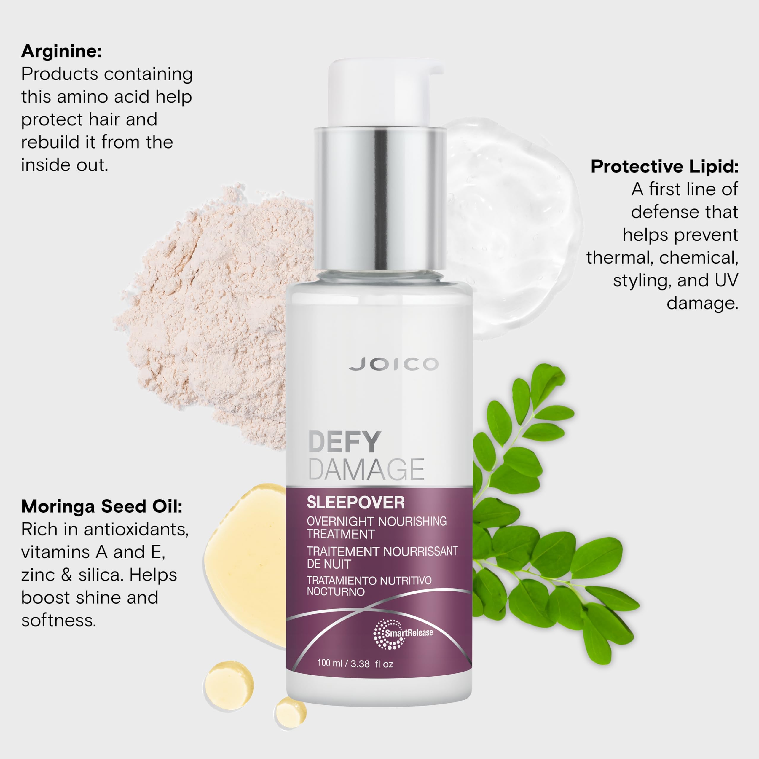 Joico Defy Damage Sleepover – Overnight Nourishing No-Rinse Bond Strength (2 Pack)