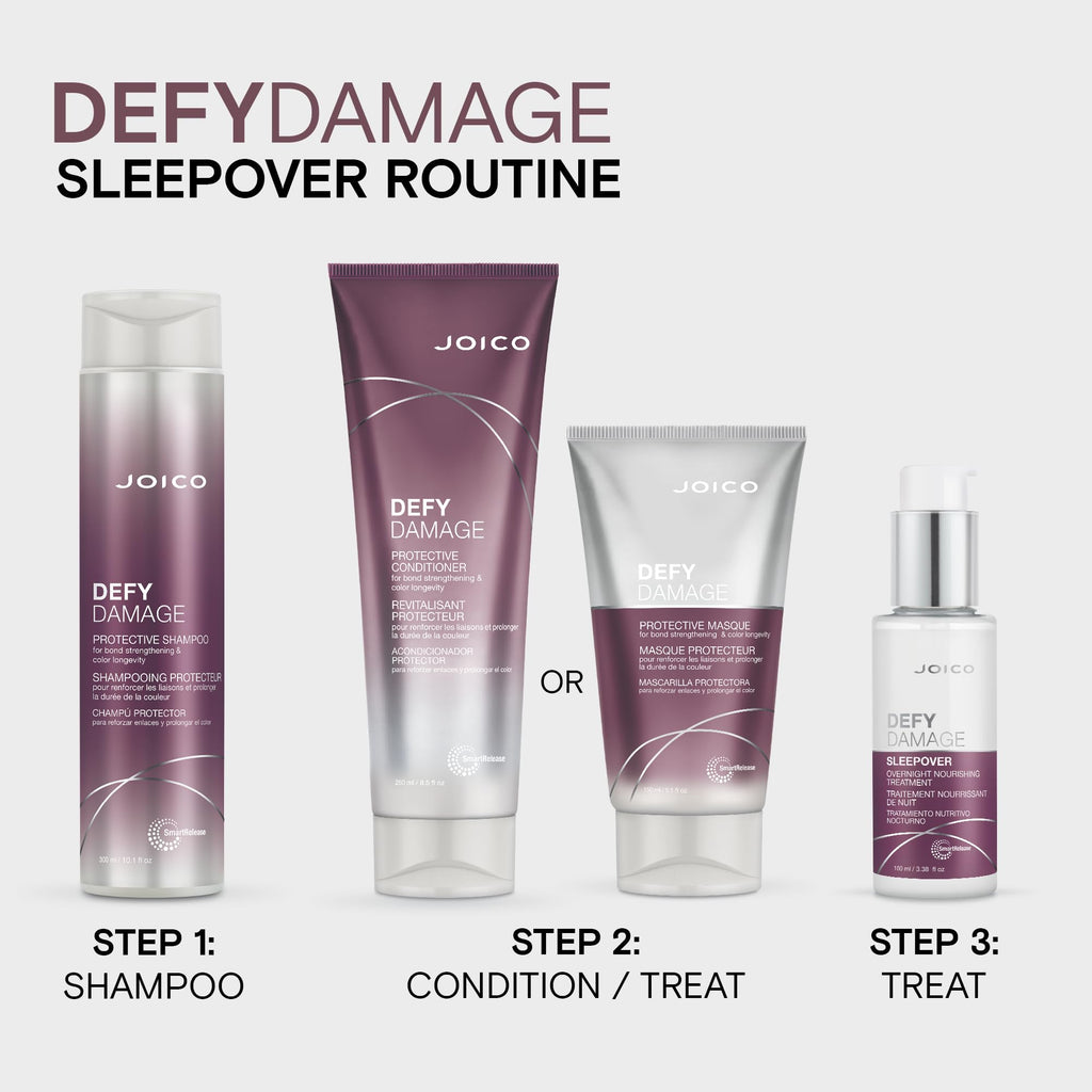 Joico Defy Damage Sleepover – Overnight Nourishing No-Rinse Bond Strength (2 Pack)
