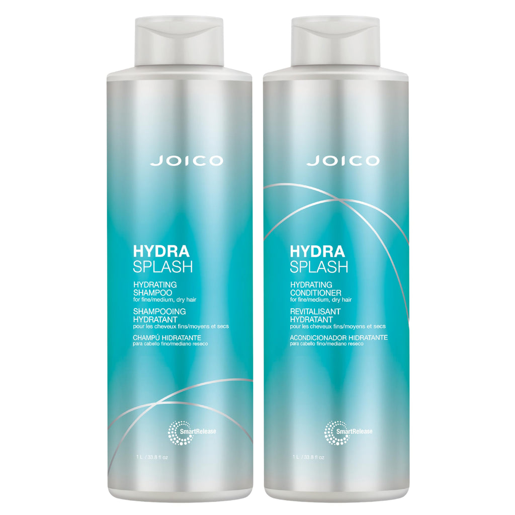 Joico HydraSplash Hydrating Shampoo & Conditioner Set for Fine Hair – 33.8 oz Each