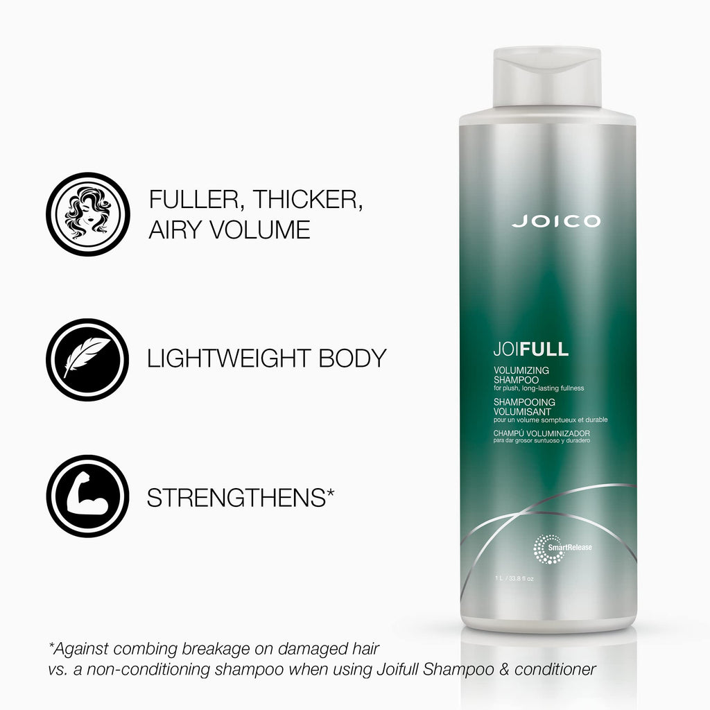 Joico JoiFULL Volumizing Shampoo & Conditioner Set - Fullness, Shine & Lightweight Lift for Fine Hair