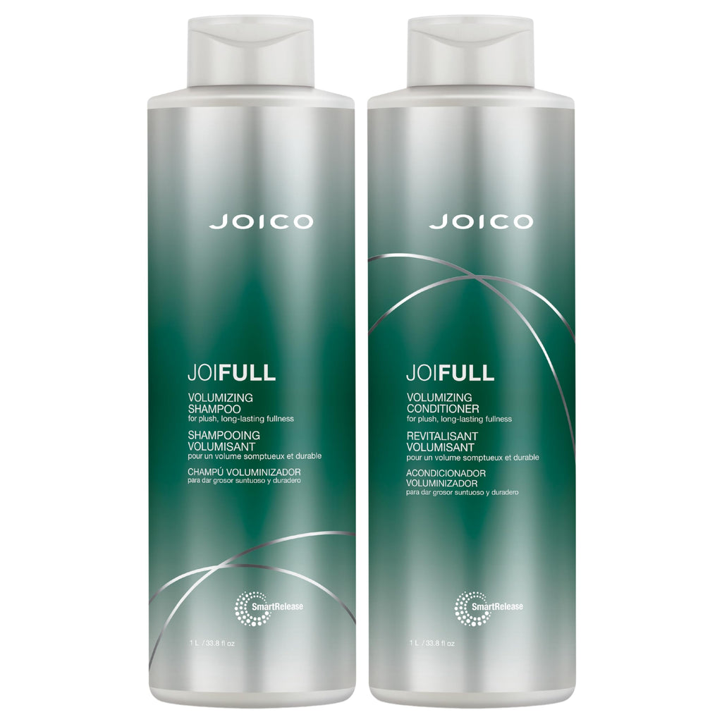 Joico JoiFULL Volumizing Shampoo & Conditioner Set - Fullness, Shine & Lightweight Lift for Fine Hair
