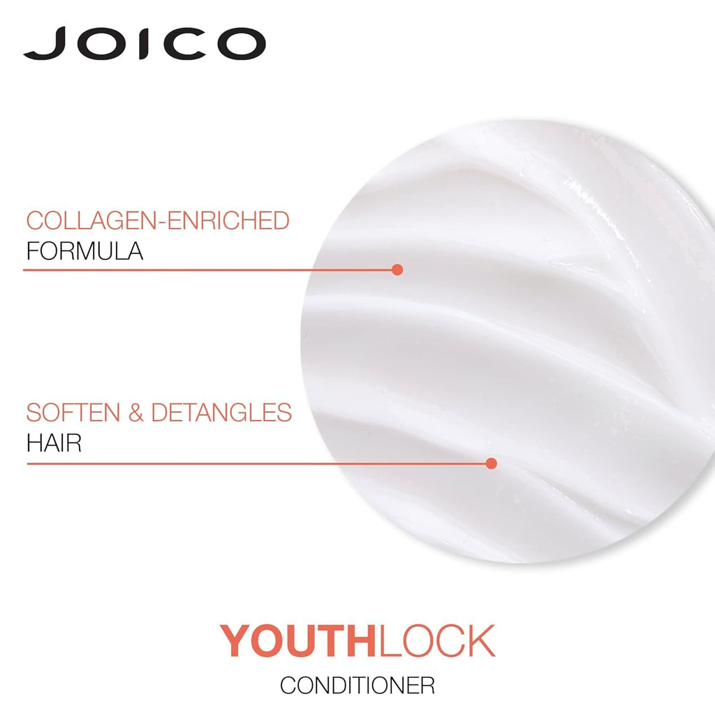 Joico YouthLock Shampoo & Conditioner with Collagen – SLS/SLES Free (33.8 oz x2)