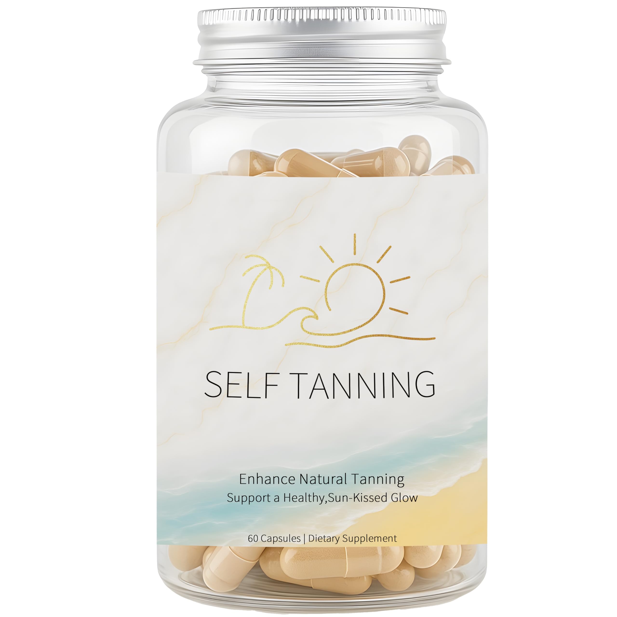 JOKODOMUS Self Tanning Capsules – Tan Golden Glow | Tan Pills for Men & Women, 60 Capsules