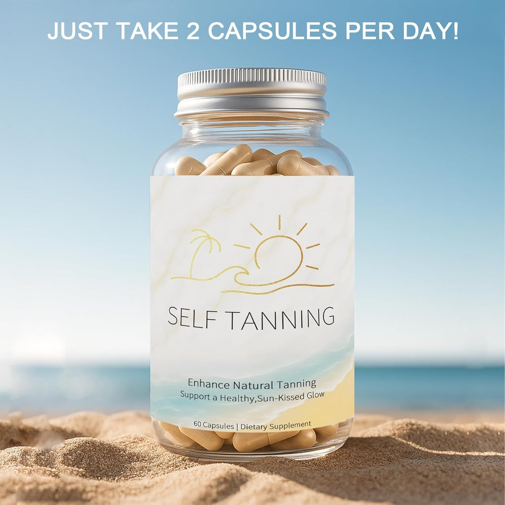 JOKODOMUS Self Tanning Capsules – Tan Golden Glow | Tan Pills for Men & Women, 60 Capsules