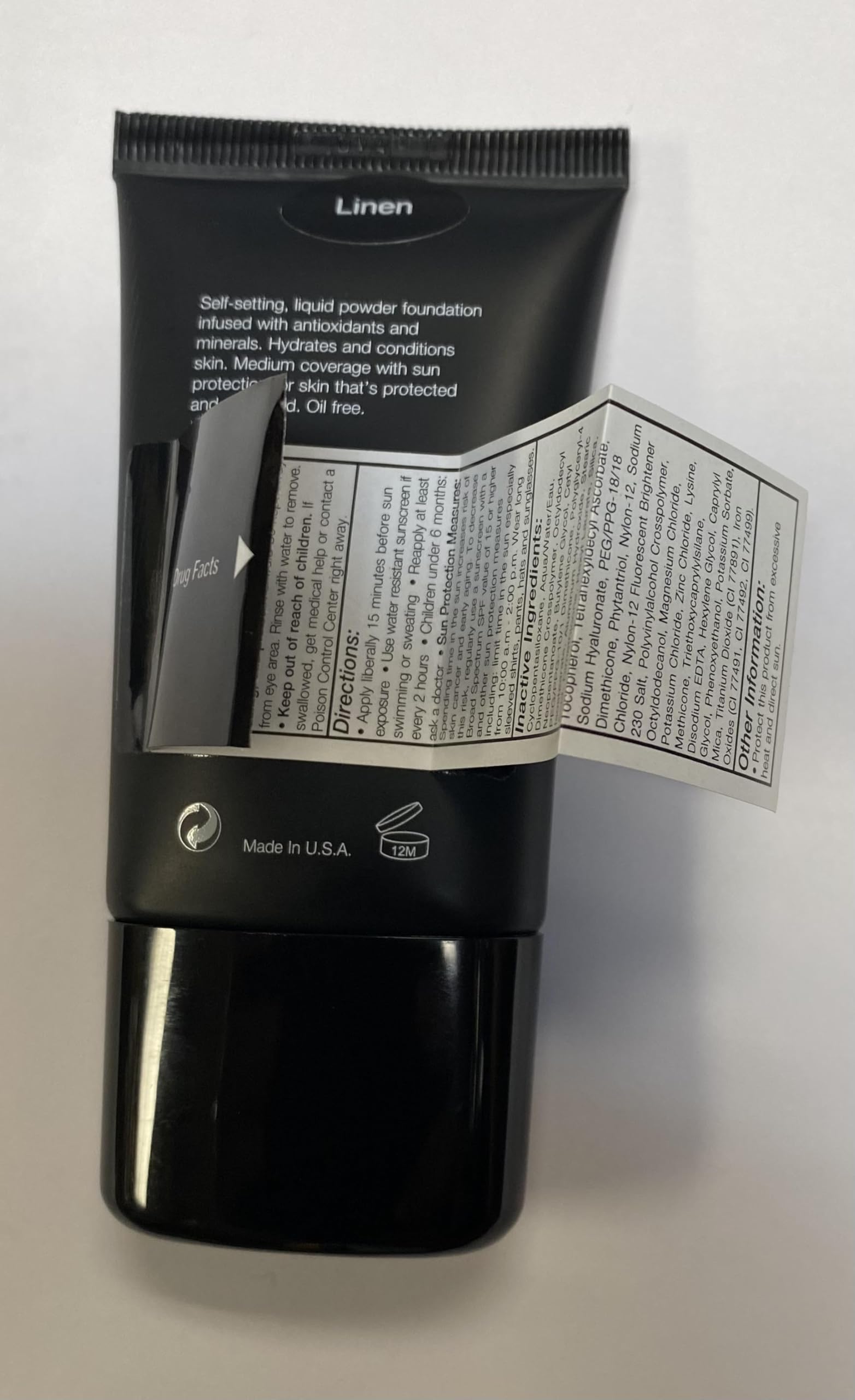 Jolie Mineral Liquid Powder Foundation SPF 15 | Hypoallergenic, Oil-Free, All Skin Types | 1 Fl Oz