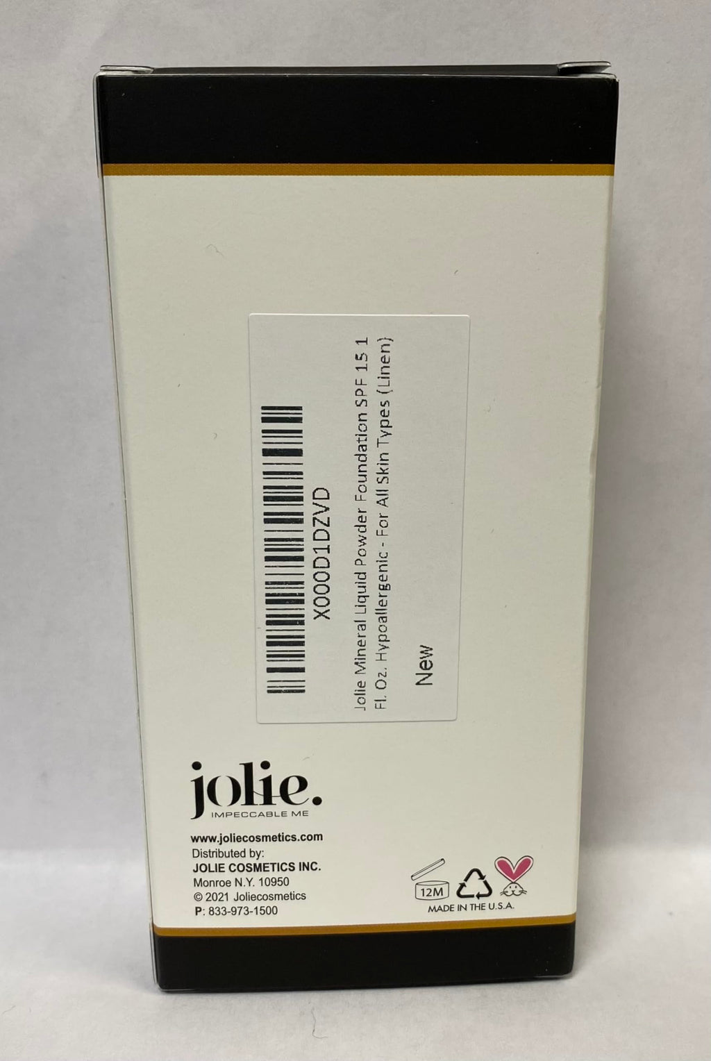 Jolie Mineral Liquid Powder Foundation SPF 15 | Hypoallergenic, Oil-Free, All Skin Types | 1 Fl Oz