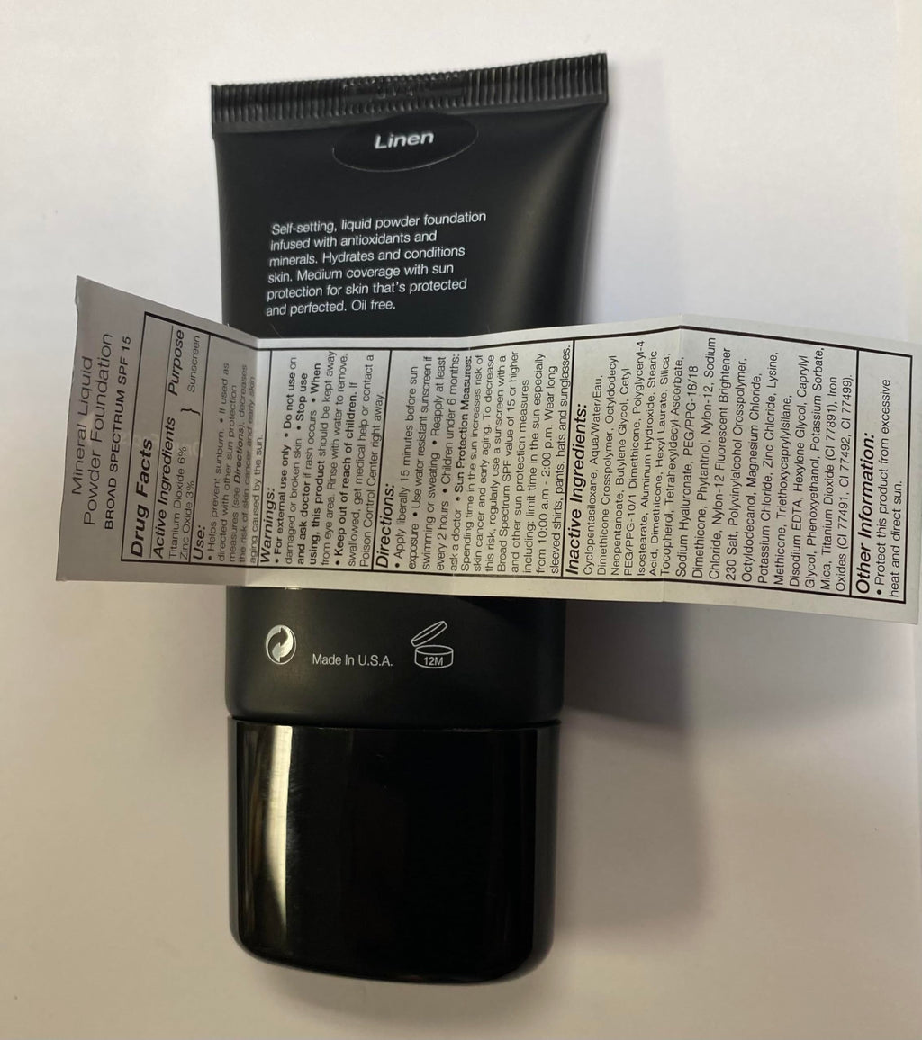 Jolie Mineral Liquid Powder Foundation SPF 15 | Hypoallergenic, Oil-Free, All Skin Types | 1 Fl Oz