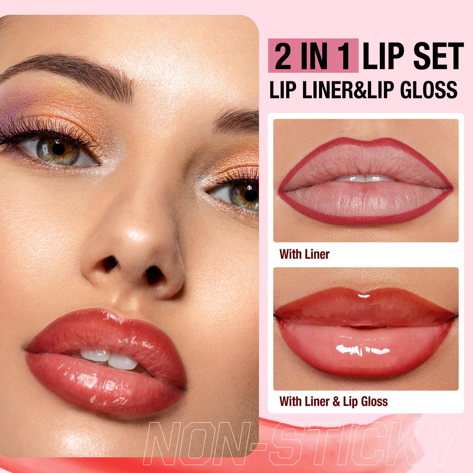 Jolilab Matte Lip Liner Lip Oil Set – 12 Colors, Hydrating, Long-Lasting & Cruelty-Free