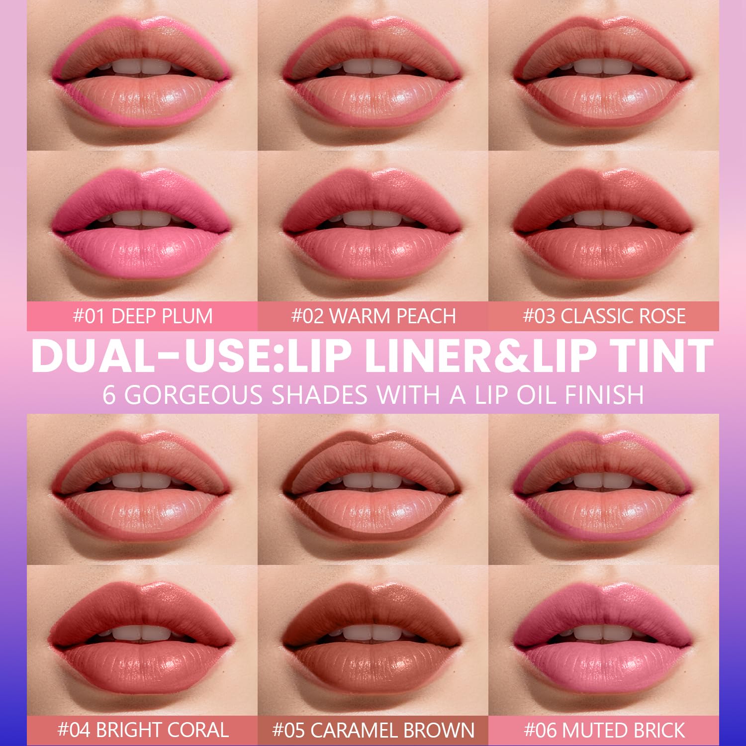 Jolilab Lip Stain Wipe Off – Waterproof Matte Lip Tint, Ultra Long-Lasting Peel-Off (3-Shade Set)