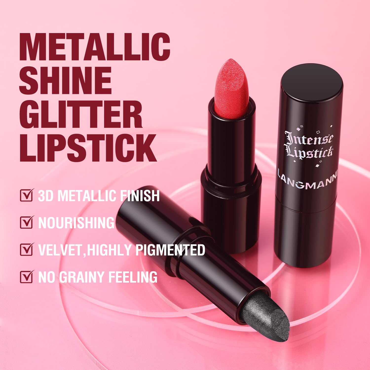 Jolilab Sparkling Lip Gloss – Long-Lasting Waterproof Glitter Lip Gloss for Women