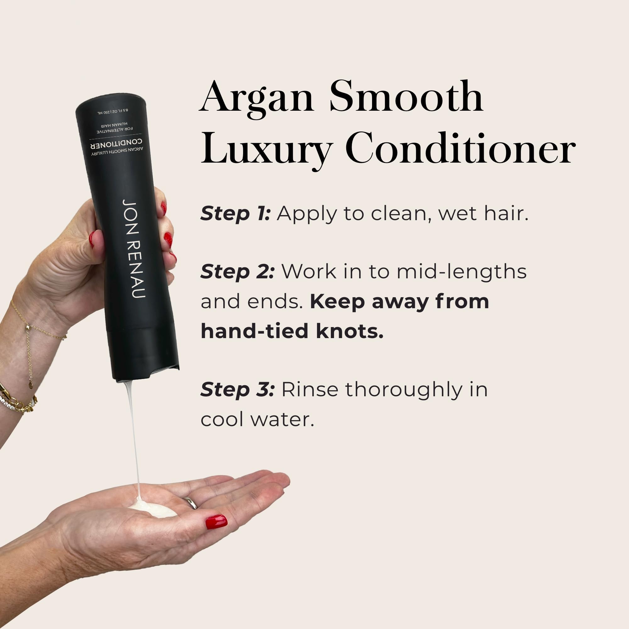 Jon Renau Argan Smooth Luxury Conditioner — Deep Hydration for Wigs & Toppers