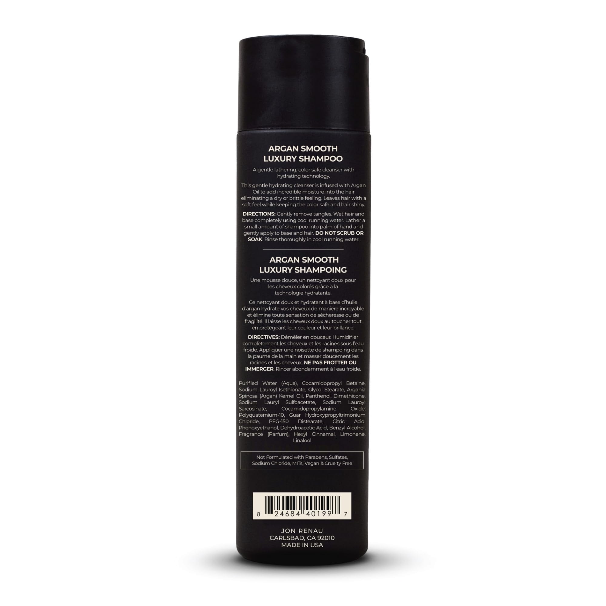 Jon Renau Argan Smooth Luxury Shampoo – Gentle Hydrating Cleanser for Wigs