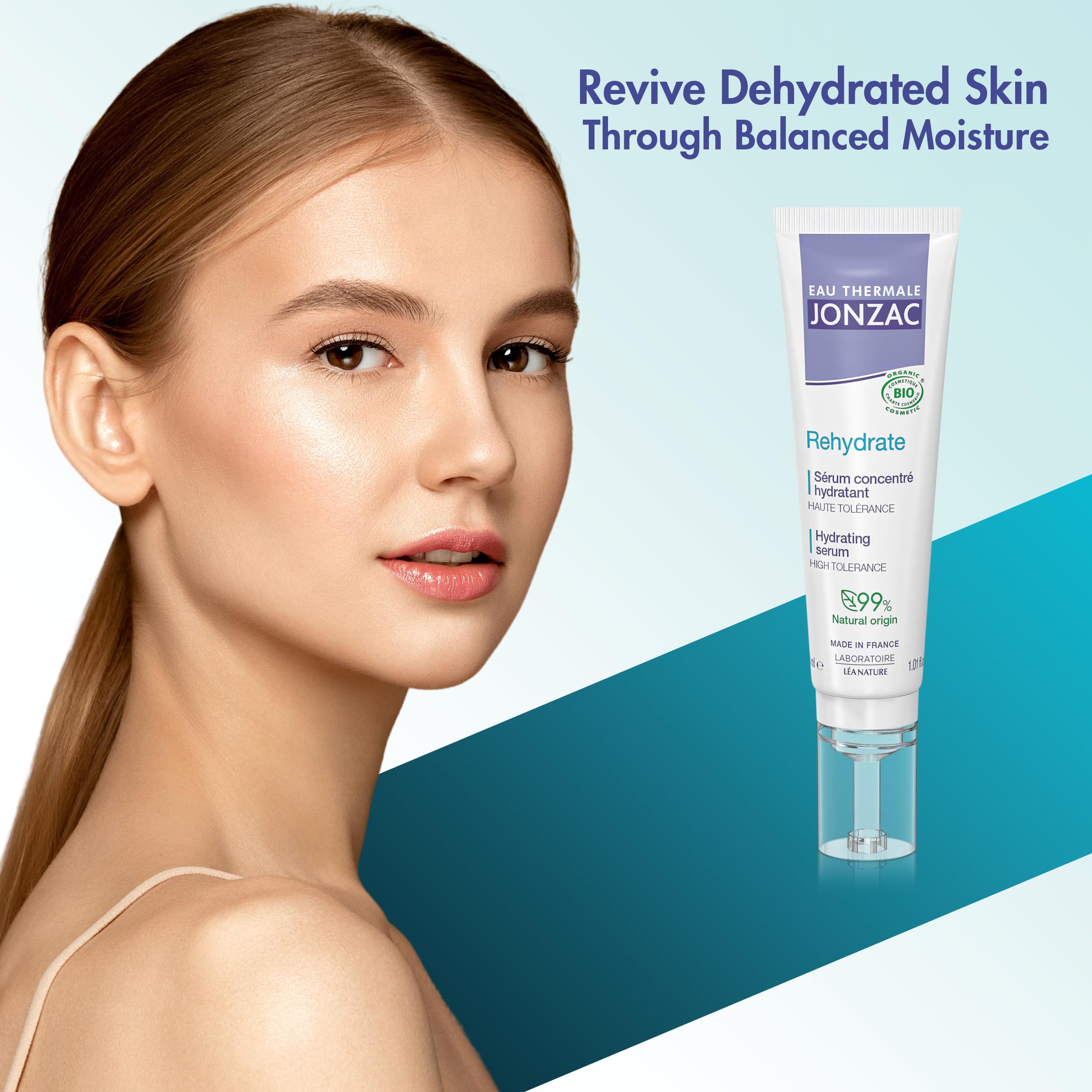JONZAC Eau Thermale Rehydrate Serum – 24H Hyaluronic Hydration for Sensitive Skin