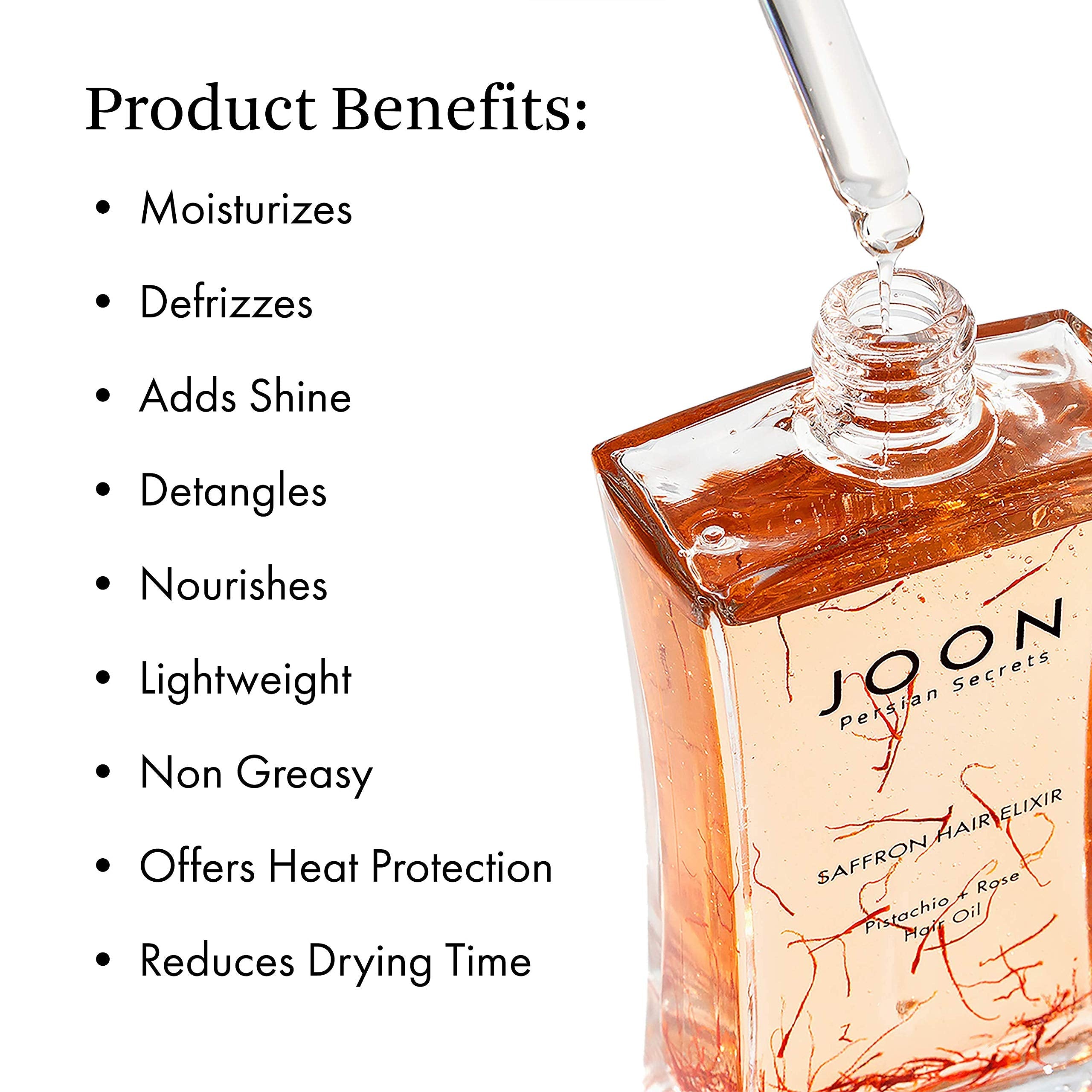 Joon Saffron Hair Elixir Pistachio & Rose Oil – 1.11 fl oz