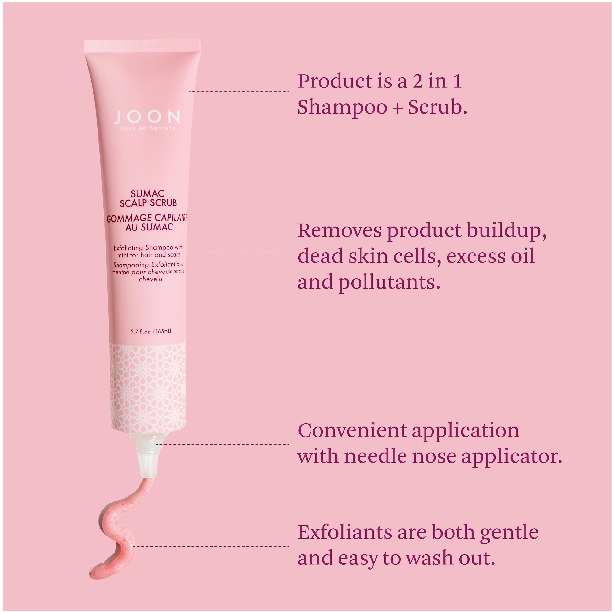 Joon Sumac Scalp Scrub Exfoliating Shampoo – 5.7 fl oz | Dual-Action, Color-Safe