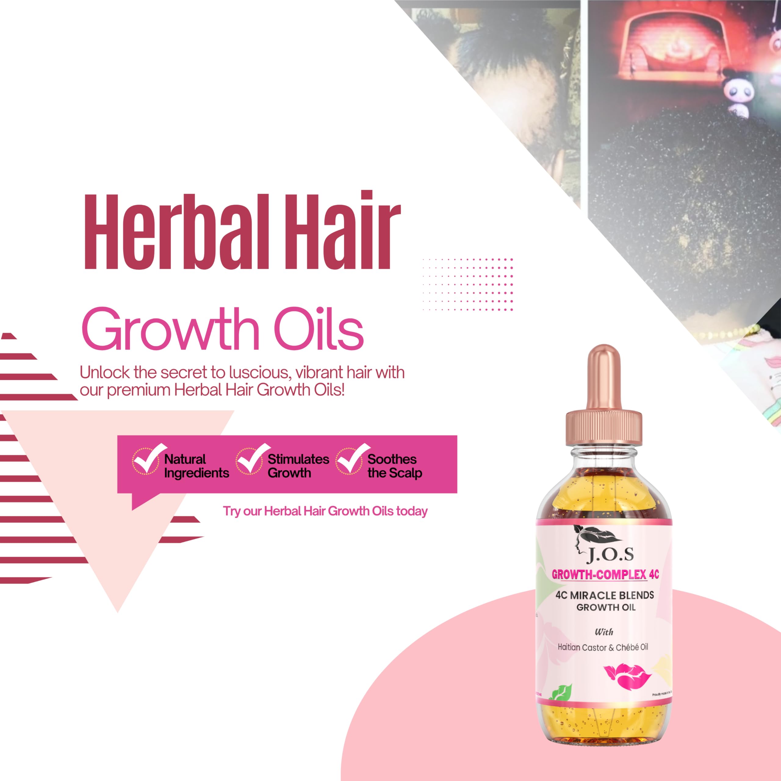 J'Organic Solutions Kid's 4C Hair Kit – Moisturizer, Growth Oil, Detangler, Shampoo & Conditioner