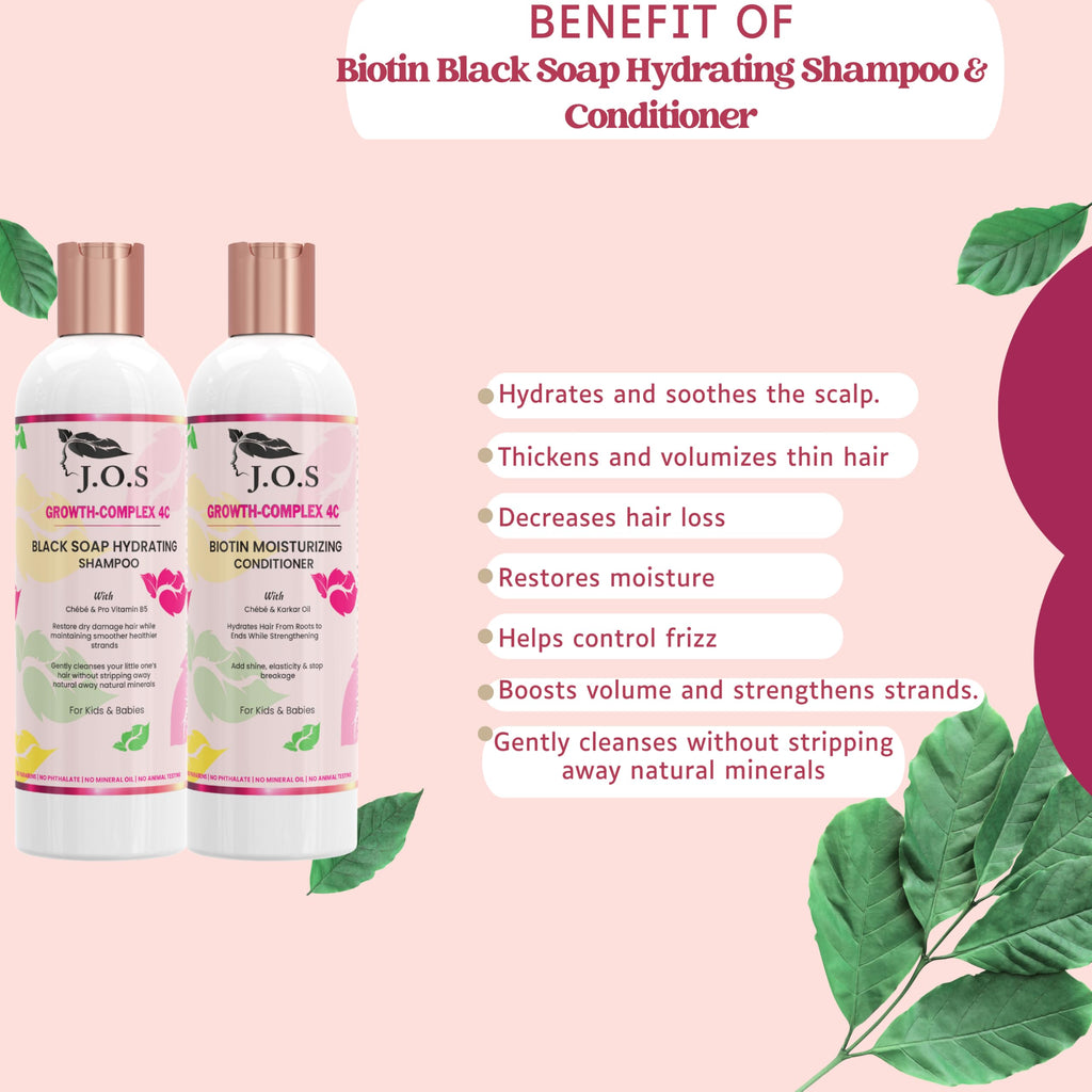 J'Organic Solutions Kid's 4C Hair Kit – Moisturizer, Growth Oil, Detangler, Shampoo & Conditioner