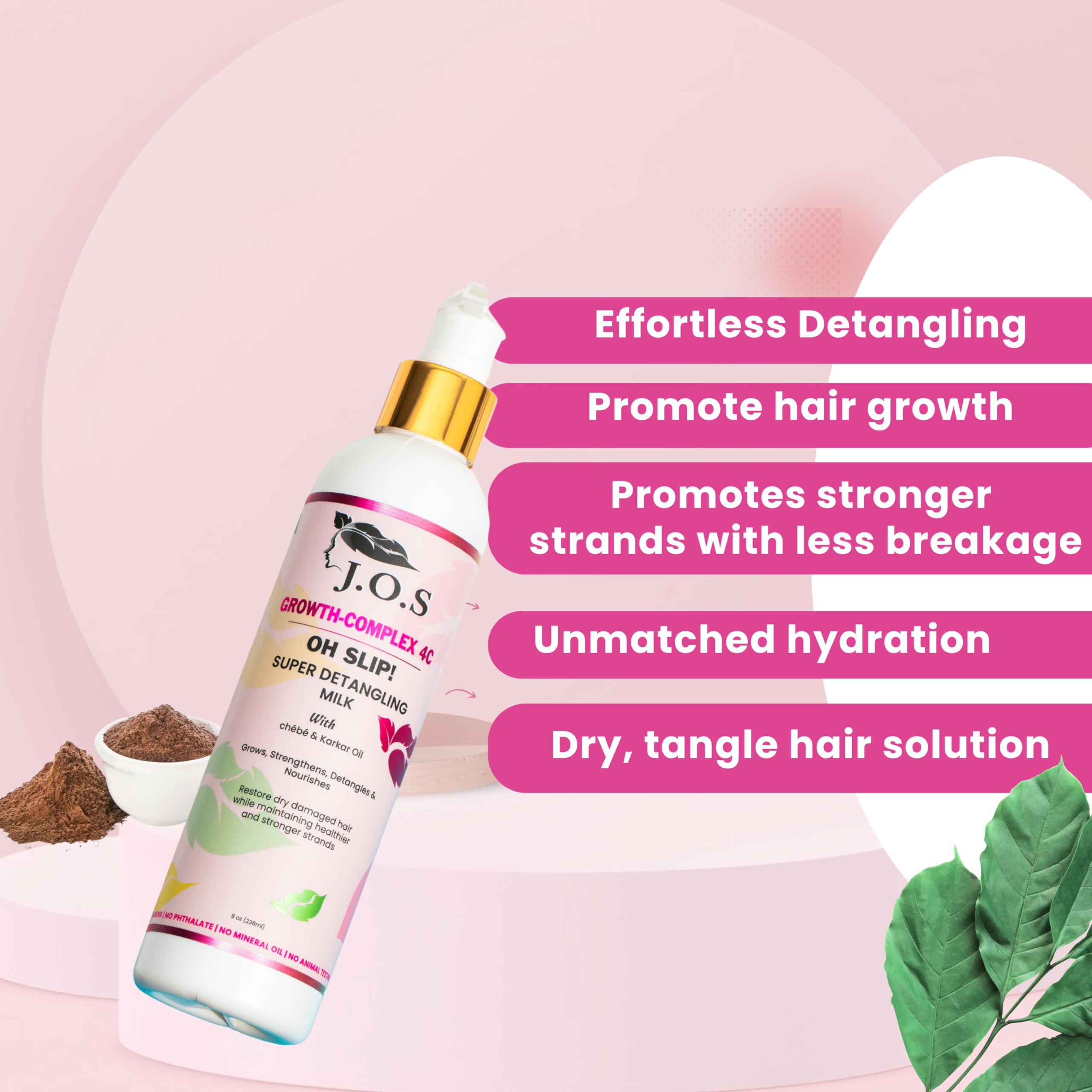 J'Organic Solutions Kid's 4C Hair Kit – Moisturizer, Growth Oil, Detangler, Shampoo & Conditioner