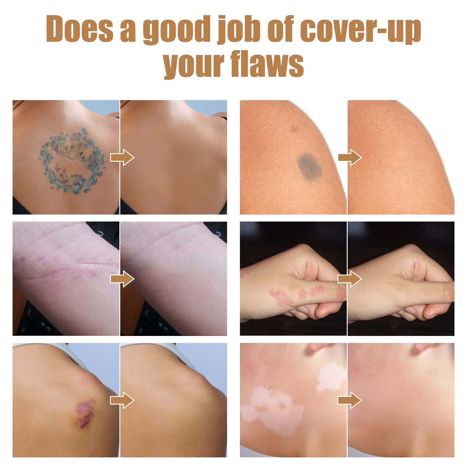 Josera Tattoo Cover Up Makeup Waterproof - 2-Color Full Coverage Concealer