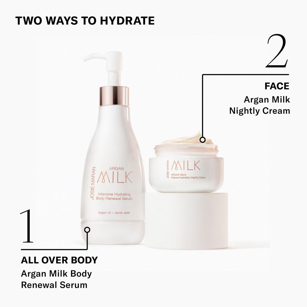 Josie Maran Argan Milk Body Serum | Deep Hydration with Argan Oil & Pineapple Enzymes (13.4 oz)