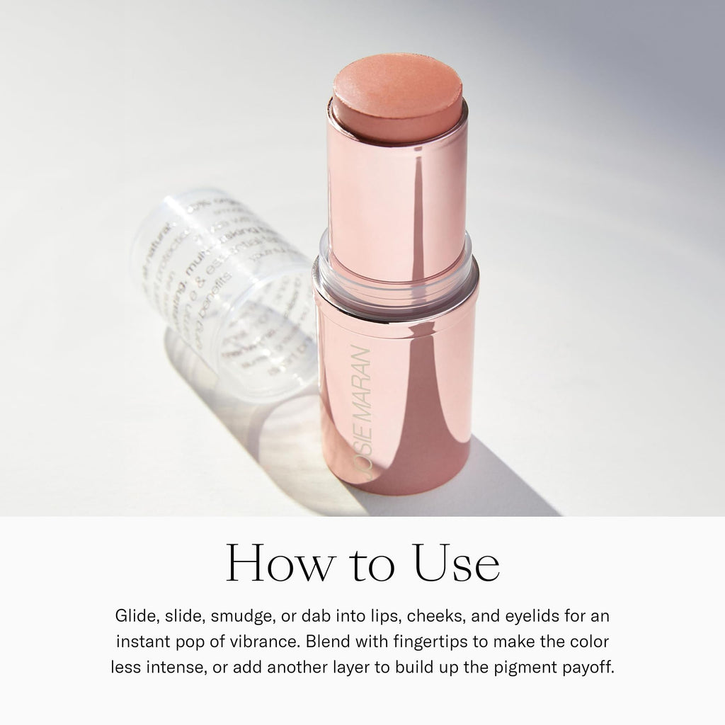 Josie Maran Color Stick & Lip Gloss Set — Argan Oil Makeup Balm for Lips, Cheeks & Eyes