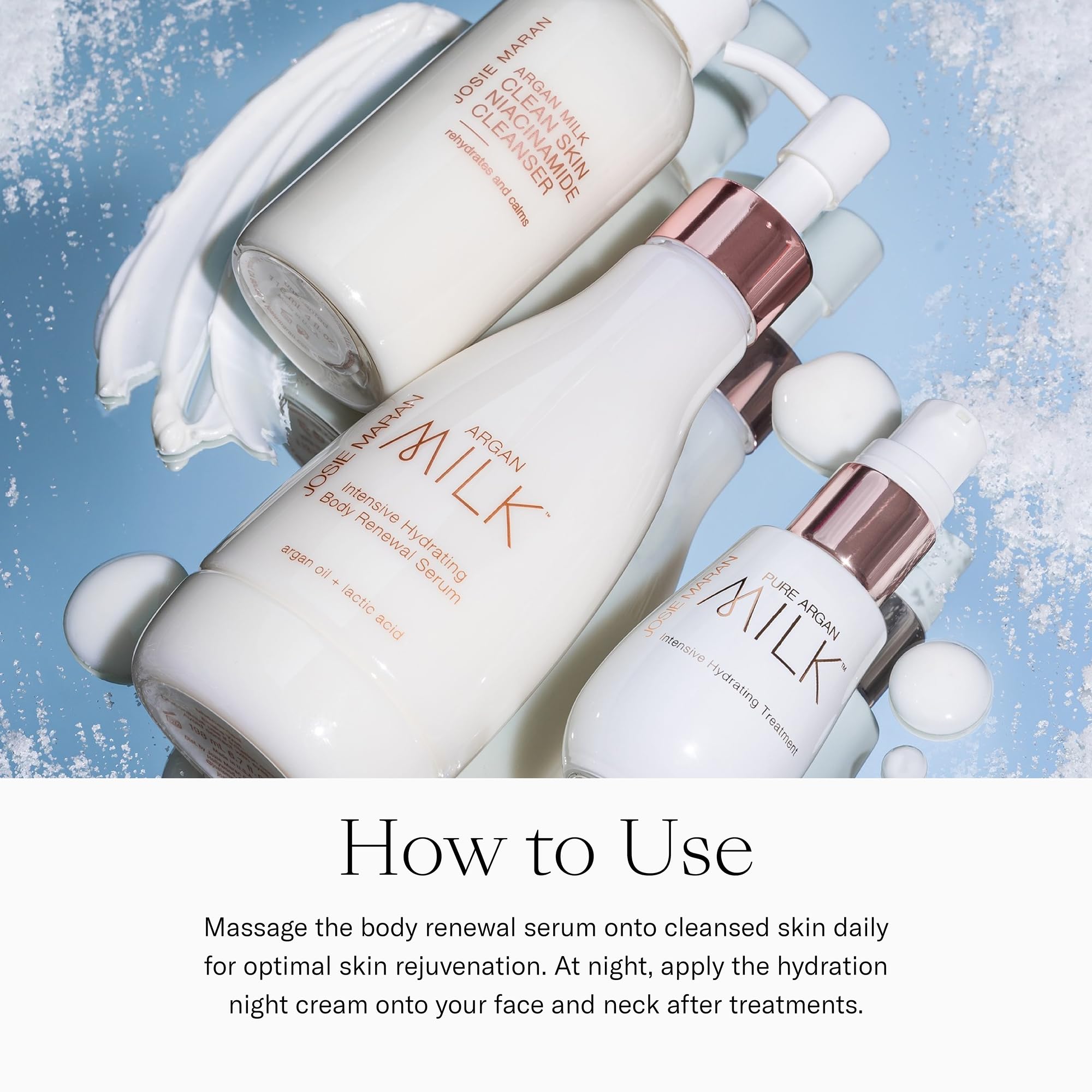 Josie Maran Argan Milk Gift Set – Intense Hydration Body Serum + Night Cream