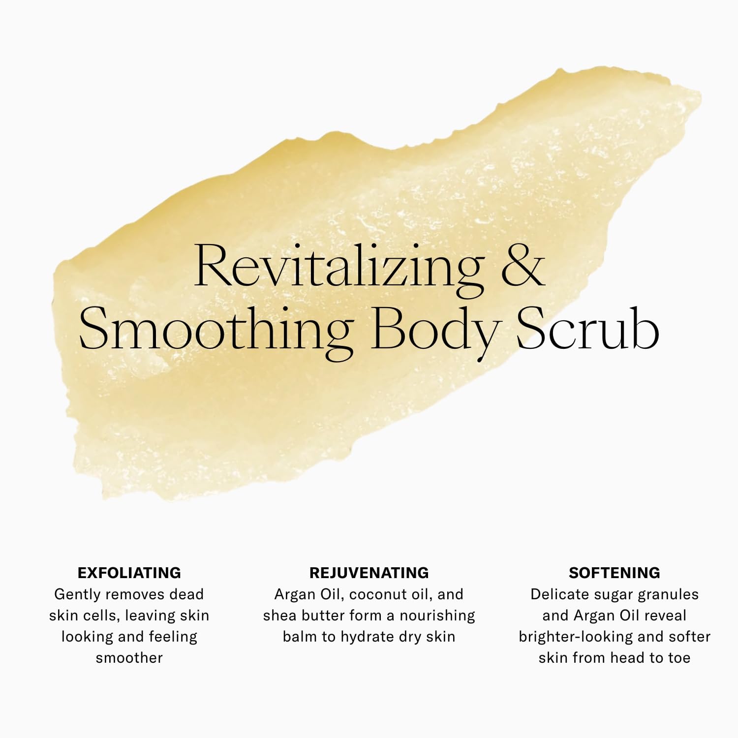 Josie Maran Sugar Body Scrub – Argan Oil Exfoliating Sugar Scrub with Coconut Oil & Shea Butter (10 oz)