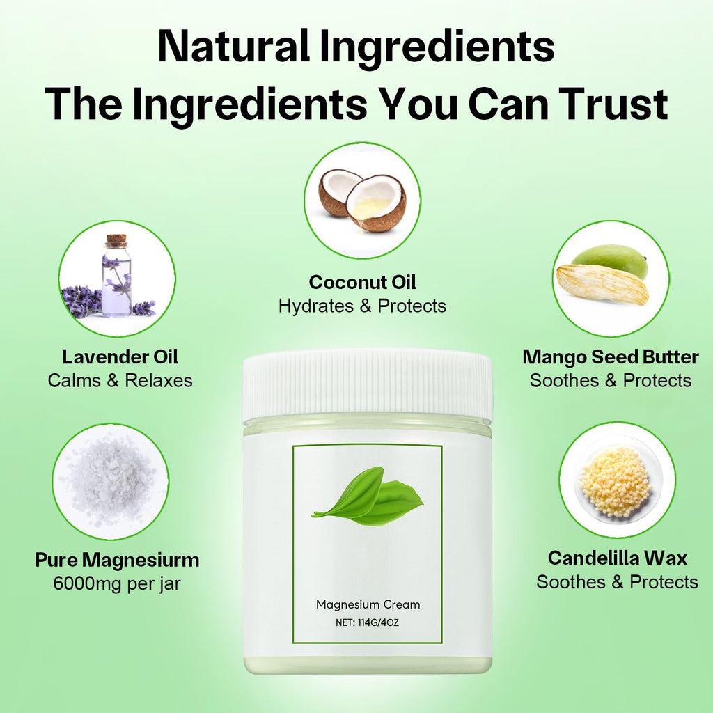 Josmon Magnesium Cream for Neuropathy – Deeply Moisturizing Body Butter, 115 ml