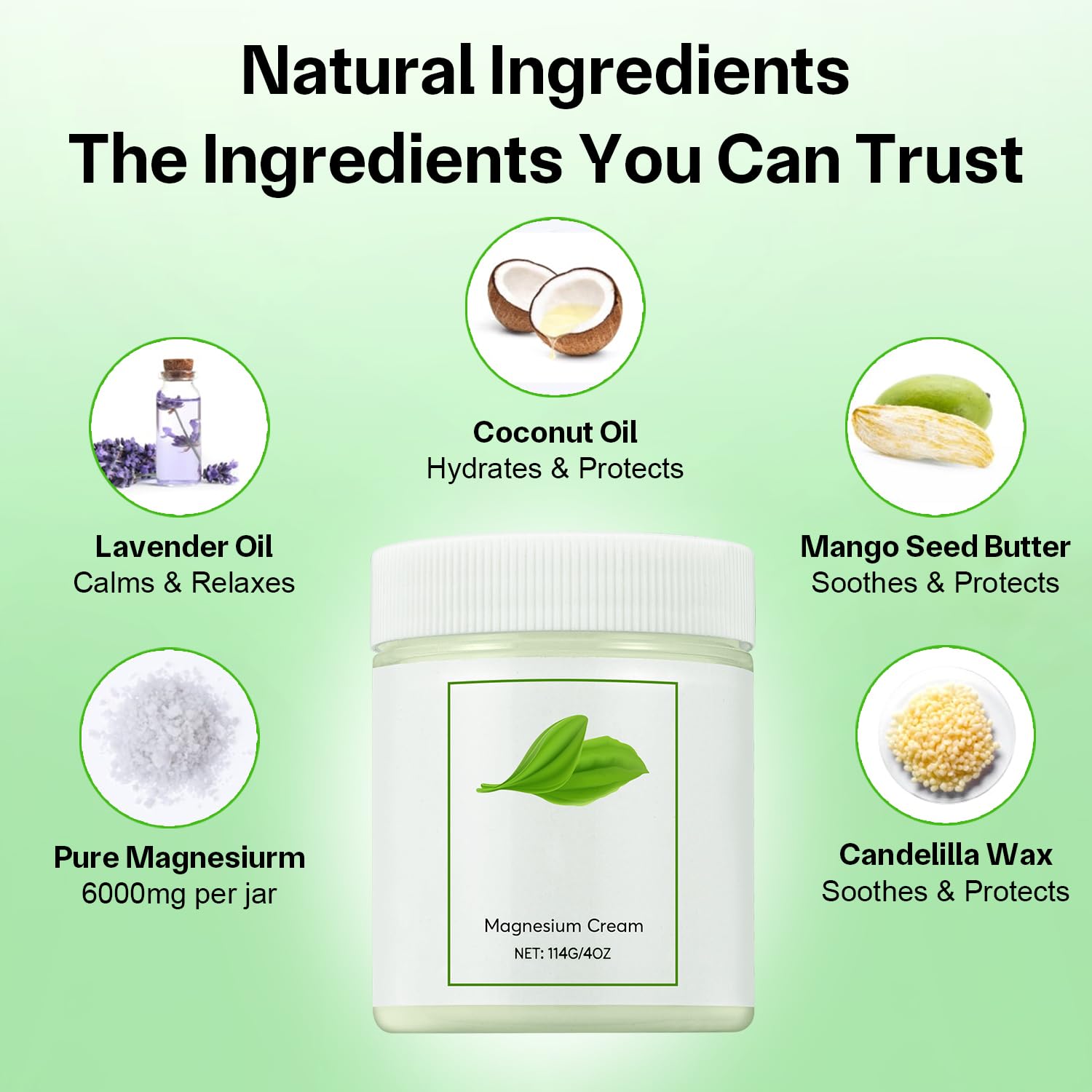 Josmon Magnesium Cream for Neuropathy – Deeply Moisturizing Body Butter, 115 ml