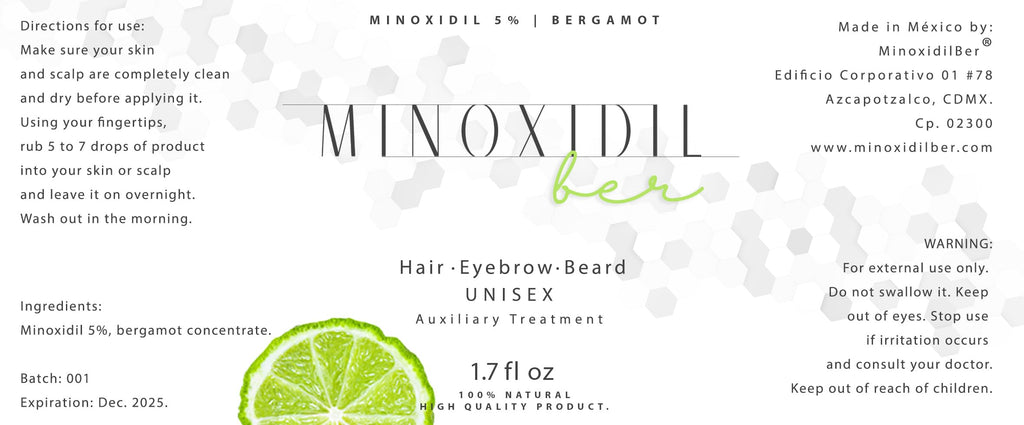 Josue Echavarria Minoxidilber 5% Bergamot Concentrate – Beard & Hair Regrowth