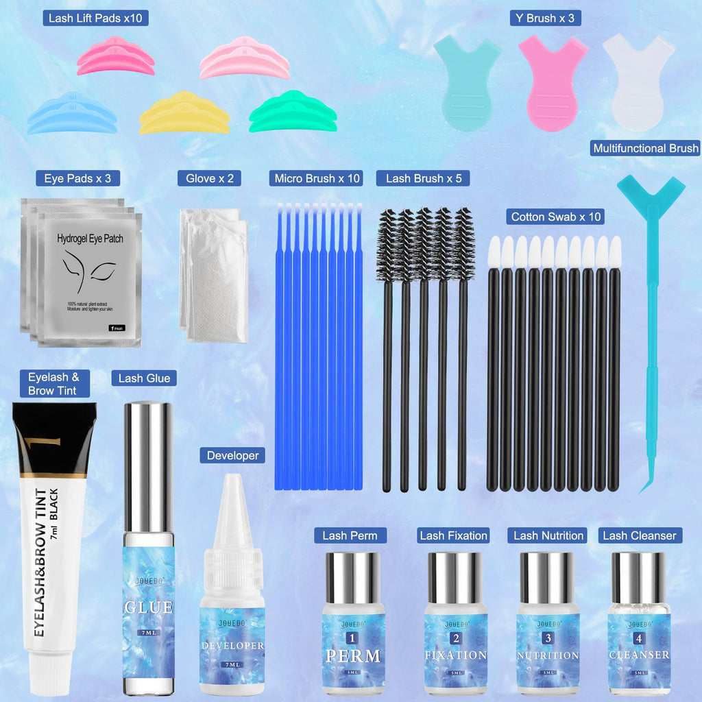 Jouedo Lash Lift Kit | DIY Eyelash Perm for Long-Lasting Curl & Color