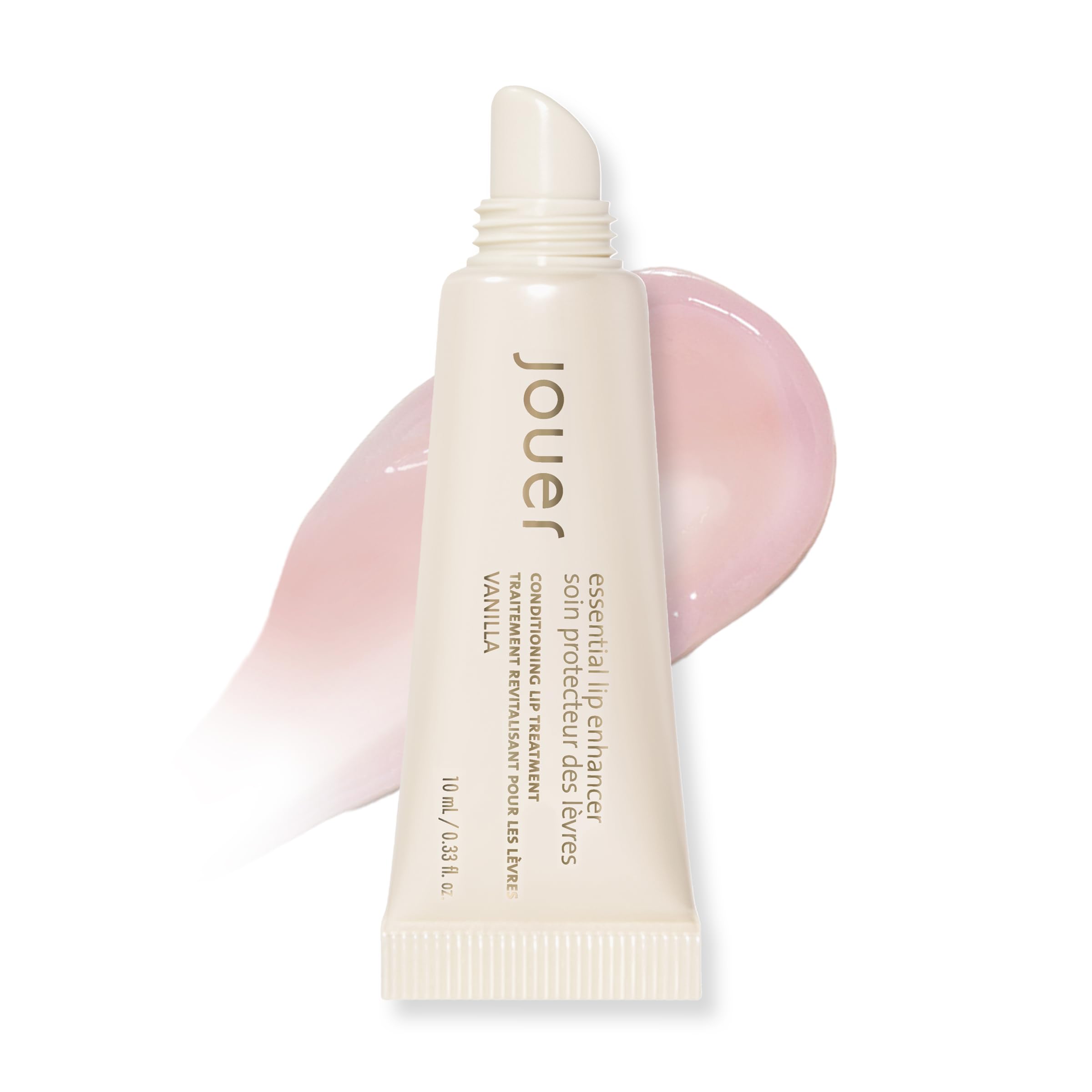 Jouer Essential Vegan Lip Enhancer – Plumping Lip Gloss with Vanilla Scent