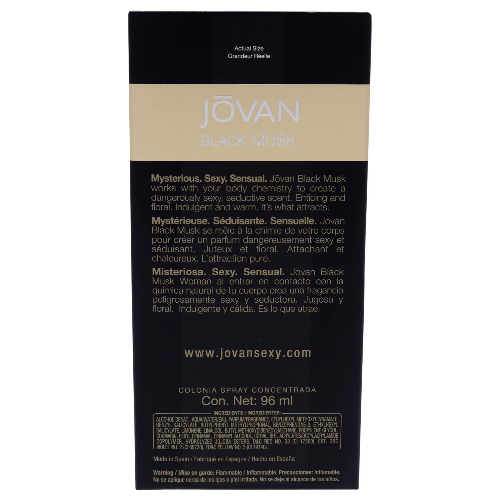 Jovan Black Must – 3.25 oz Cologne Concentrate Spray | Original Designer Fragrance